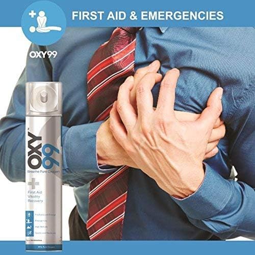 Oxy99 MED6L Ultra Portable Oxygen Can with Mask | First Aid