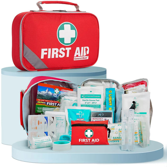 General Medi 2-in-1 First Aid Kit -Includes Ice(Cold) Pack Emergency Blanket for Travel, Home, Office, Car, Workplace