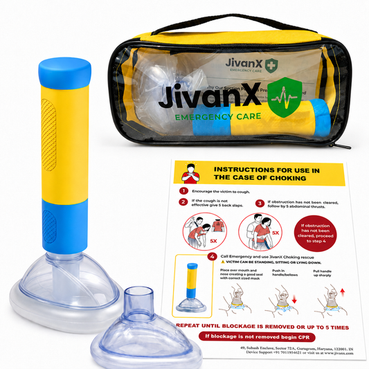 JivanX Anti Choking Device | Instructions Kit for Choking Rescue | Best Quality