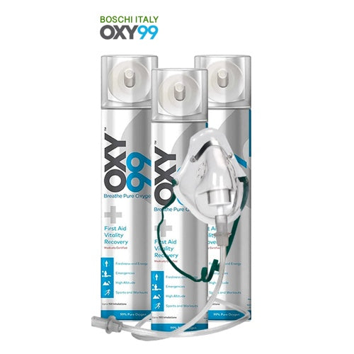 Oxy99 MED6L Ultra Portable Oxygen Can with Mask | First Aid